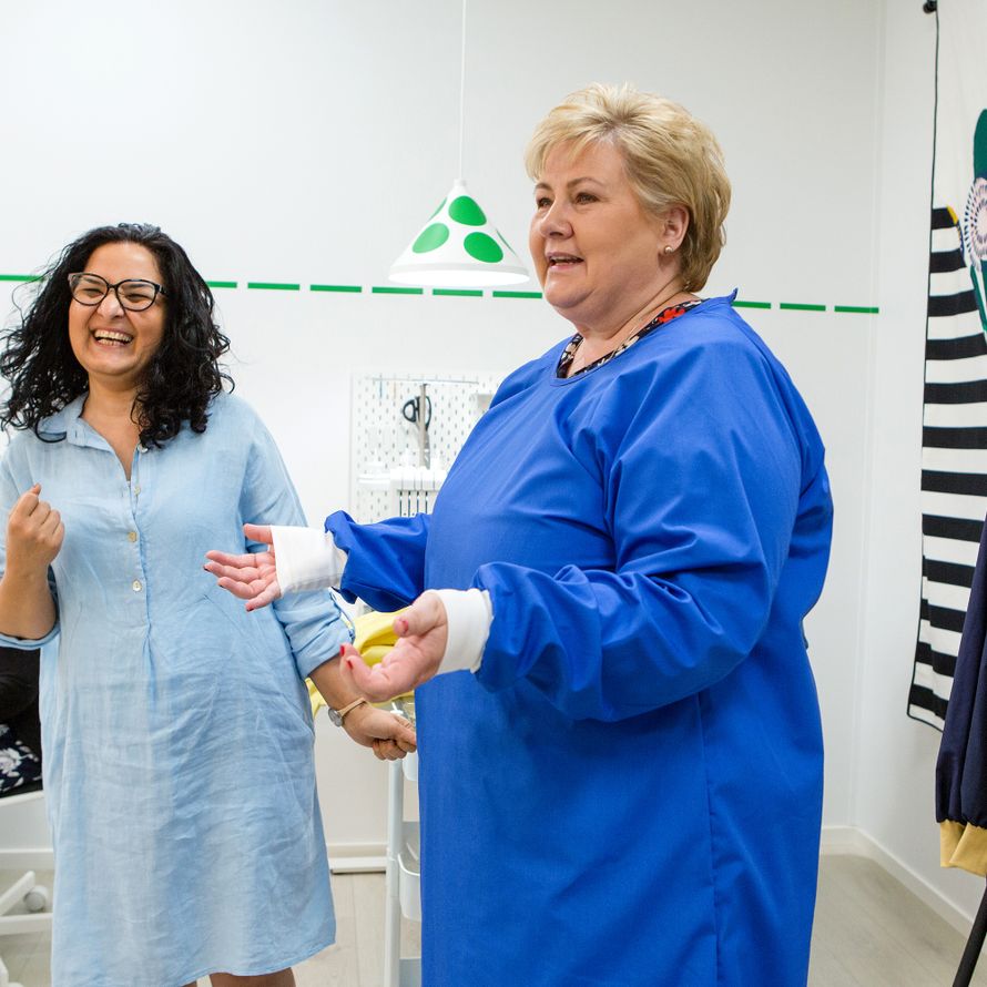 Erna Solberg på IKEA Furuset. Lansering Sisters in Business